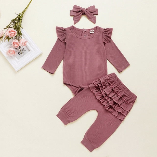 Newborn Ruffle Romper Set