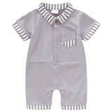 Turn-down Collar Infant's Jumpsuit