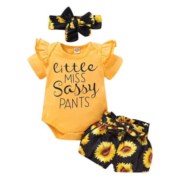 0-24m 3 Pieces Cotton Outfit