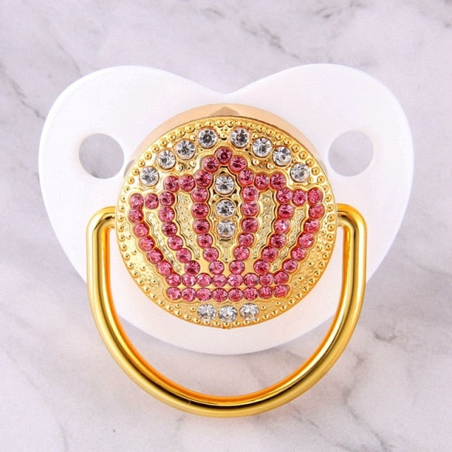 Blingy Pink Crown Pacifier