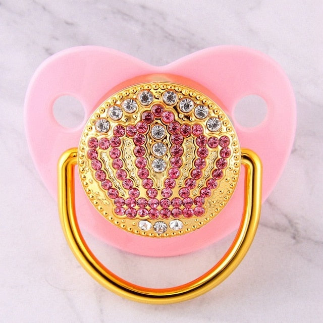 Blingy Pink Crown Pacifier