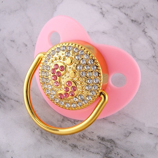 Blingy Pink Crown Pacifier