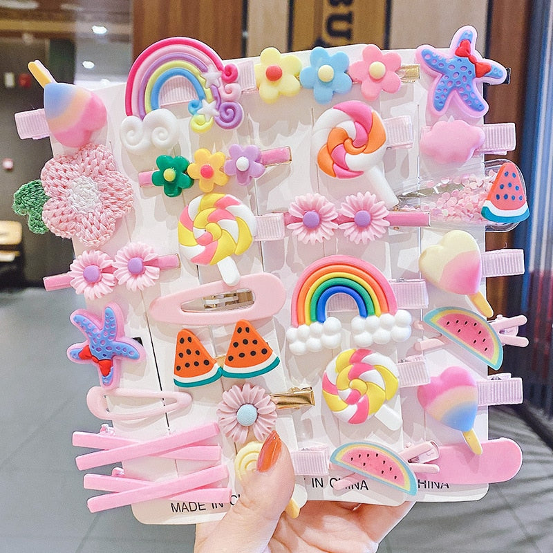 Rainbow, Cloud, Lollipop Hairpins