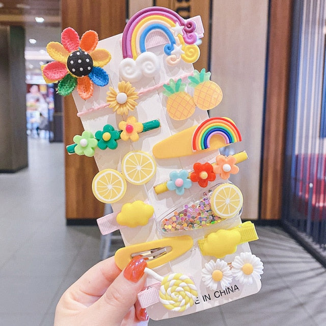 Rainbow, Cloud, Lollipop Hairpins