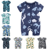 Dinosaur Print Zipper Romper