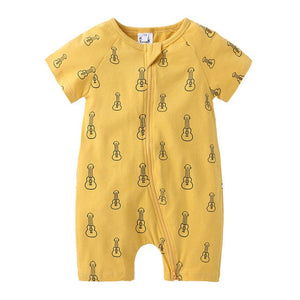 Dinosaur Print Zipper Romper