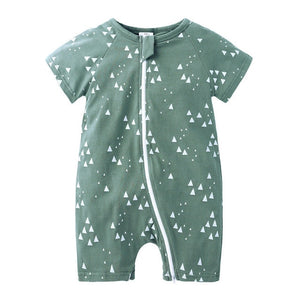 Dinosaur Print Zipper Romper