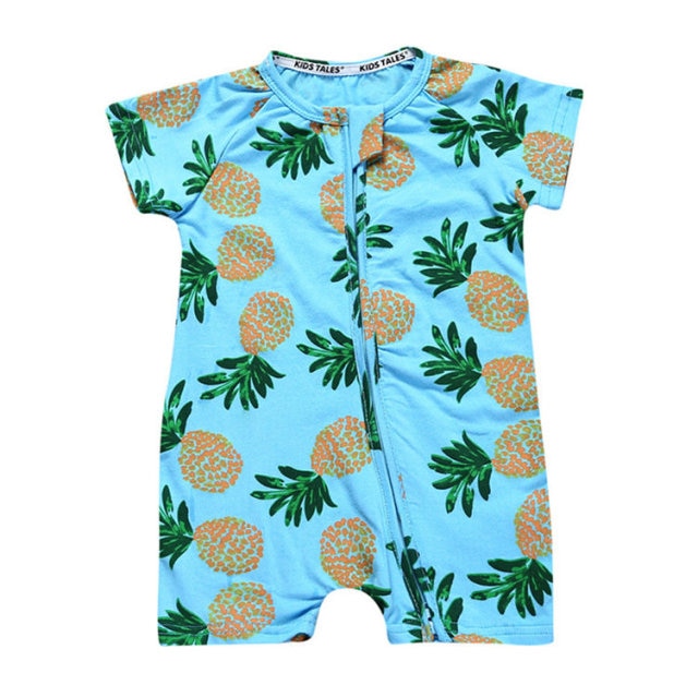 Dinosaur Print Zipper Romper