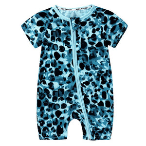 Dinosaur Print Zipper Romper