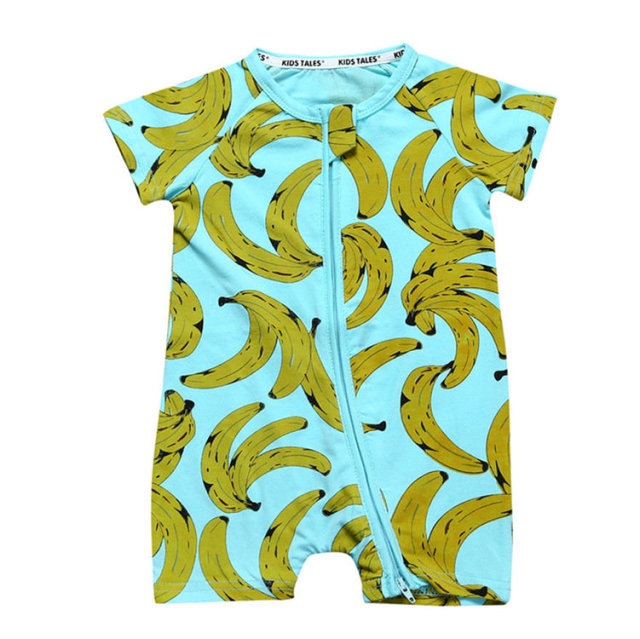 Dinosaur Print Zipper Romper