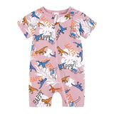 Dinosaur Print Zipper Romper