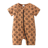 Dinosaur Print Zipper Romper