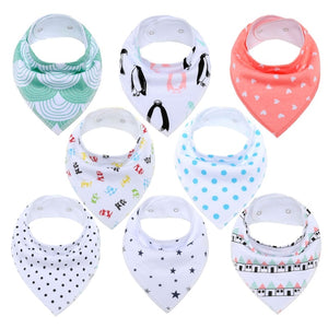 8 Pieces Baby Bandanna Bibs