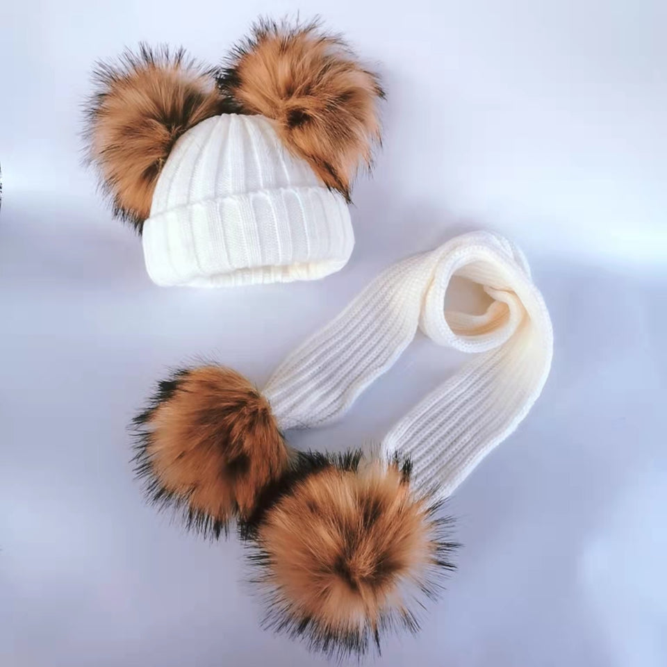 Soft Cap with Pompom Ears