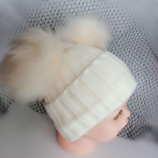 Soft Cap with Pompom Ears