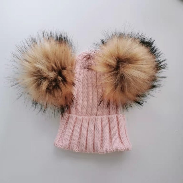 Soft Cap with Pompom Ears