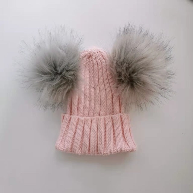 Soft Cap with Pompom Ears