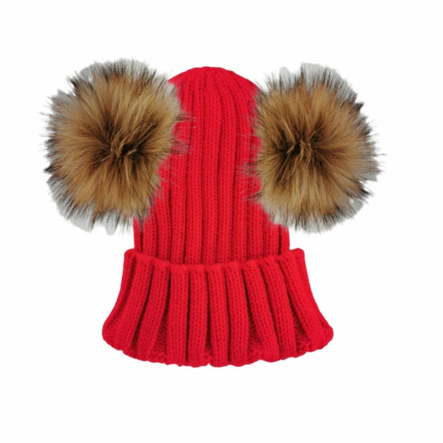 Soft Cap with Pompom Ears