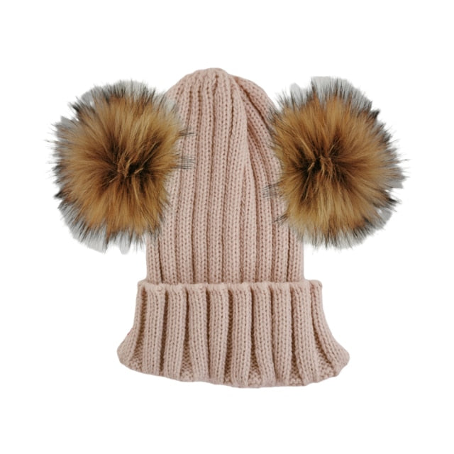 Soft Cap with Pompom Ears