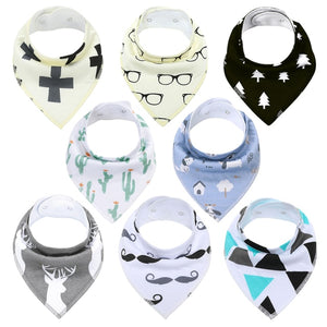 8 Pieces Baby Bandanna Bibs