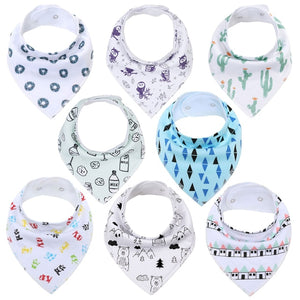 8 Pieces Baby Bandanna Bibs